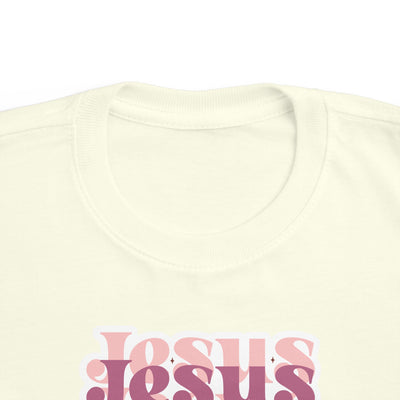 "Jesus Everything" Pink Retro Faith Kids Shirt