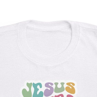 "Jesus Loves You" Retro Pastel Faith Toddler Tee