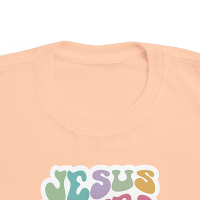 "Jesus Loves You" Retro Pastel Faith Toddler Tee