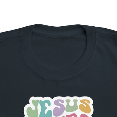 "Jesus Loves You" Retro Pastel Faith Toddler Tee