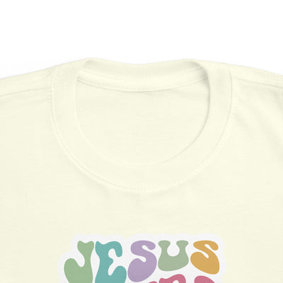 "Jesus Loves You" Retro Pastel Faith Toddler Tee