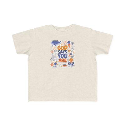 "God Says You Are" Christian Kids Shirt (Ocean Animals)