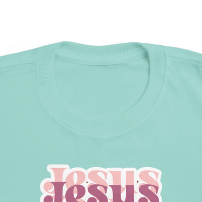"Jesus Everything" Pink Retro Faith Kids Shirt