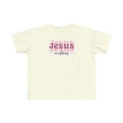 "Jesus Everything" Pink Retro Faith Kids Shirt