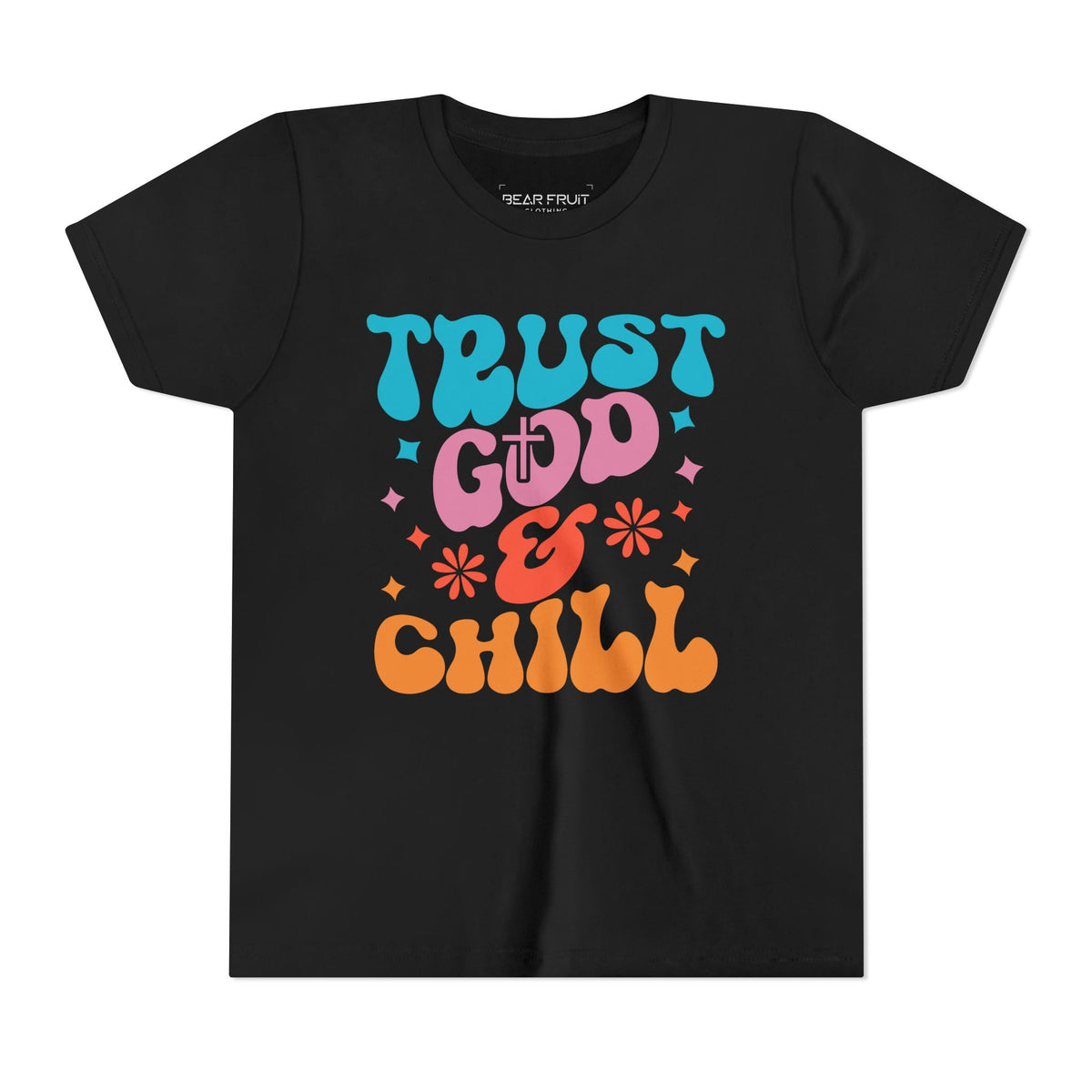 "Trust God & Chill" Retro Faith Graphic Youth Tee