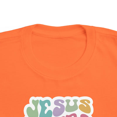 "Jesus Loves You" Retro Pastel Faith Toddler Tee