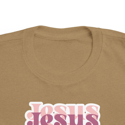 "Jesus Everything" Pink Retro Faith Kids Shirt