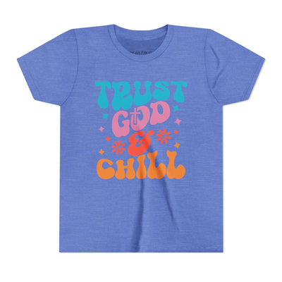 "Trust God & Chill" Retro Faith Graphic Youth Tee