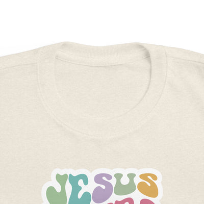 "Jesus Loves You" Retro Pastel Faith Toddler Tee
