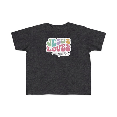 "Jesus Loves You" Retro Pastel Faith Toddler Tee