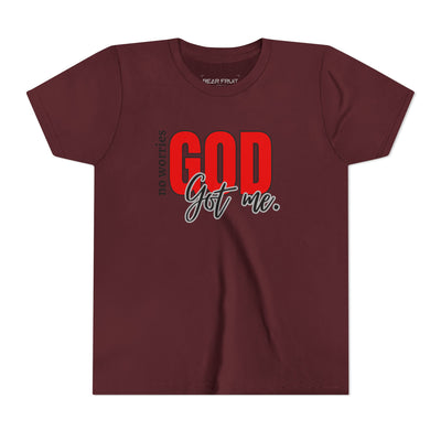 "No Worries, GOD Got Me." Christian Youth Tee