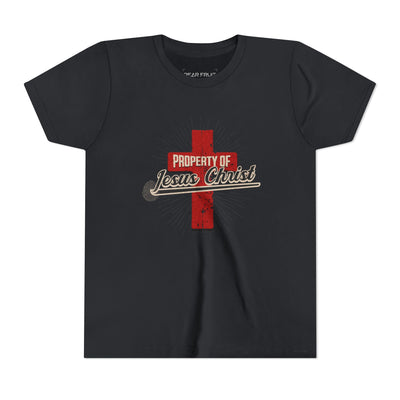 "Property of Jesus Christ" Cross Christian Youth Tee