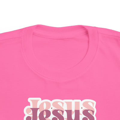 "Jesus Everything" Pink Retro Faith Kids Shirt