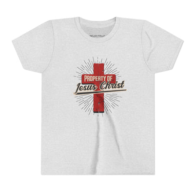"Property of Jesus Christ" Cross Christian Youth Tee