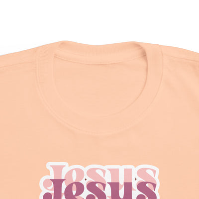 "Jesus Everything" Pink Retro Faith Kids Shirt