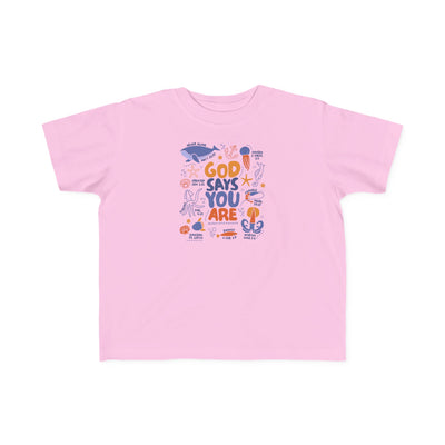 "God Says You Are" Christian Kids Shirt (Ocean Animals)