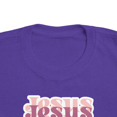 "Jesus Everything" Pink Retro Faith Kids Shirt
